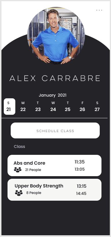 Imblue Fitness Mobile App